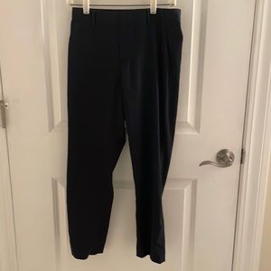 Uniqlo navy blue smart ankle pants with elastic waist